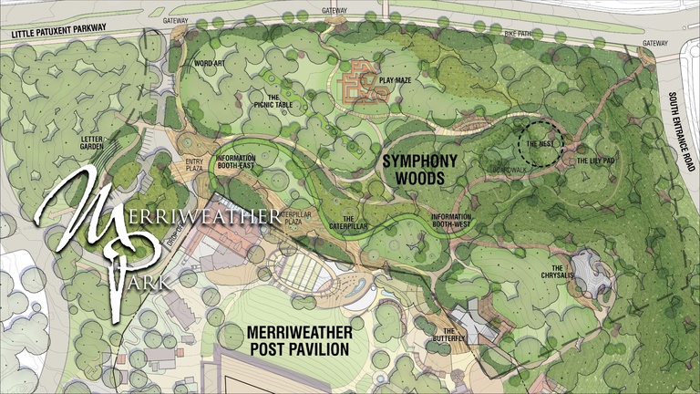 Graphic of Merrieather Park master plan