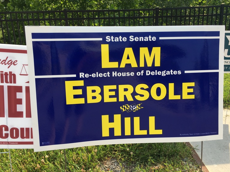 Clarence Lam campaign sign, 2018 elections
