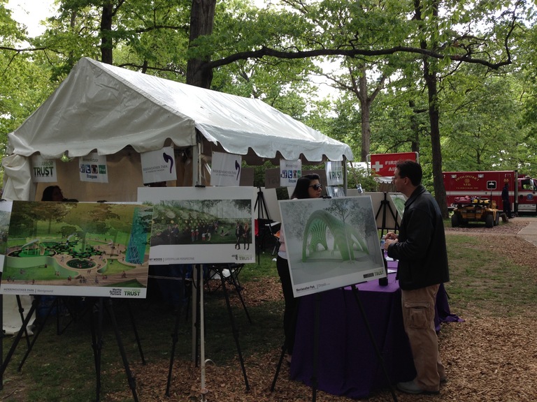 A picture of the Inner Arbor Trust tent at Wine in the Woods