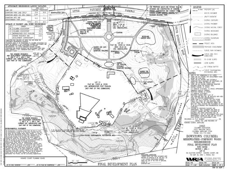 Cy Paumier plan for Symphony Woods