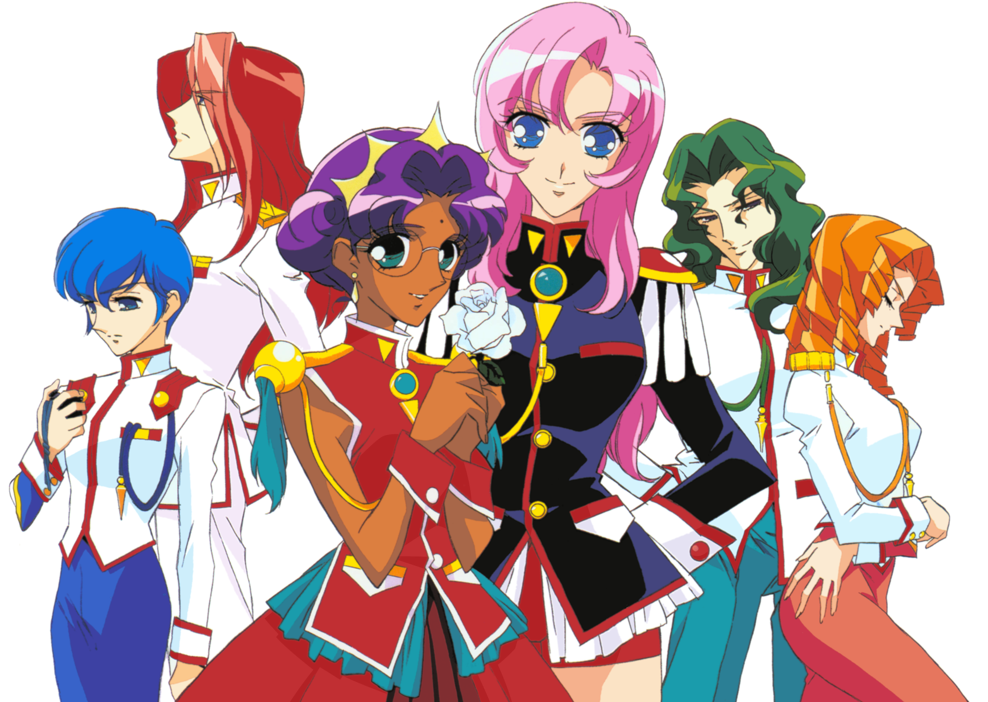 The cast of Revolutionary Girl Utena